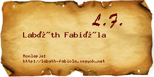 Labáth Fabióla névjegykártya